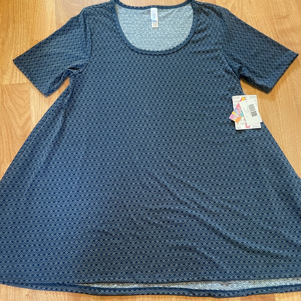 SMALL Perfect T Swing Top Blue RUNS BIG 8-14 NWT